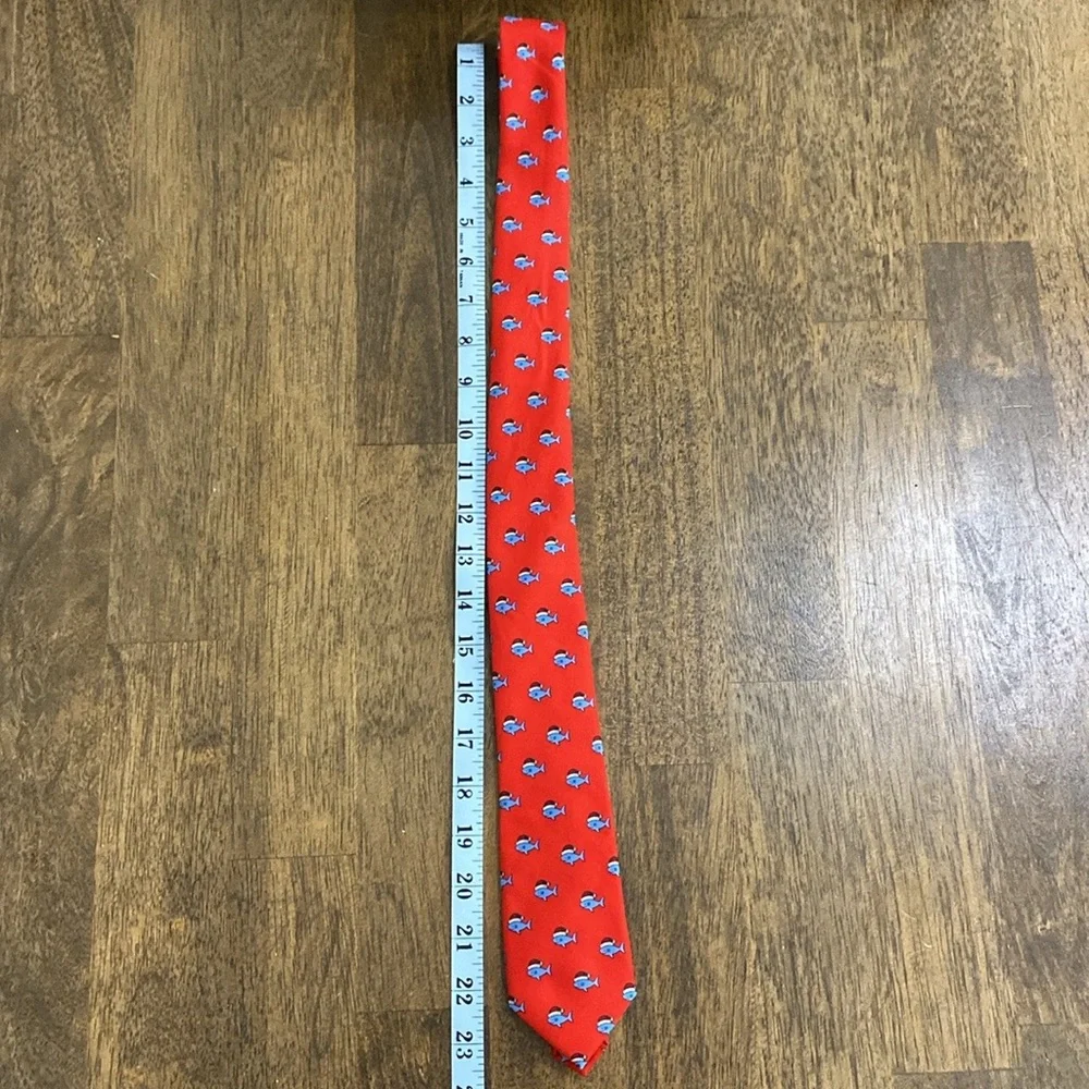 EUC Chaps Shark with Santa Hat Tie